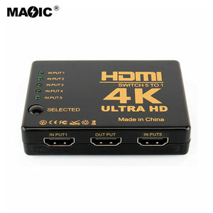 OEM Personnalisé Offre Spéciale 4K * 2K <span class=keywords><strong>HDMI</strong></span> 5x1 <span class=keywords><strong>Splitter</strong></span> <span class=keywords><strong>HDMI</strong></span> <span class=keywords><strong>Splitter</strong></span> 5 dans 1 Avec câble Et télécommande - Product Image 2