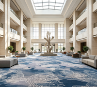 Moquette Jacquard Large de 4m pour Hôtels, en Nylon à Dos Actionnel Antidérapant, Personnalisable OEM/ODM pour Hall d'Entrée, Salle de Banquet et Couloir