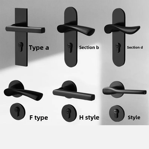 Juego de Cerraduras de Puerta Silenciosas Negras con Llaves, Cerraduras de Manija de Puerta Interior Resistentes, Manijas de Cerradura de Puerta para Dormitorio, Baño y Hogar en General - Product Image 3