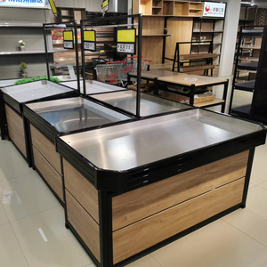 Scaffali supermercato negozio espositore per frutta e verdura supermercato espositore per frutta e verdura in legno resistente in legno pesante - Product Image 6