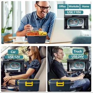 Herrfilk, fiambrera eléctrica multifuncional, calentador de alimentos, fácil de limpiar, fiambrera eléctrica a prueba de fugas de 75W para coche, camión, hogar - Product Image 6