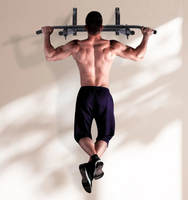 Support de barre de poussée en métal pour exercices physiques à domicile avec poignée antidérapante Barre de traction super résistante et portante