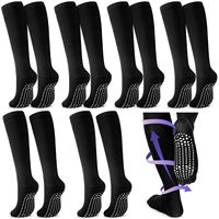 Chaussettes de compression graduée 20-30 mmHg avec logo personnalisé, antidérapantes, pour hommes et femmes, infirmières, grossesse, sport
