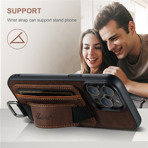 Custodia per telefono in pelle con cinturino e cinturino per telefono per <span class=keywords><strong>iPhone</strong></span> 16 15 <span class=keywords><strong>14</strong></span> 13 Pro Max Cover posteriore - Product Image 3