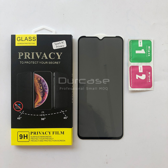 Good Price African Privacy Tempered Glass Screen protection for Tecno Spark 8c Spark8 Pro Camon 18i Spark7 t Pop 5 Pro Cover