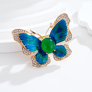 Venta al por mayor nueva moda <span class=keywords><strong>Multi</strong></span> esmalte mariposa broche mujer Animal insecto pecho flor fiesta banquete ropa Accesorios - Product Image 1