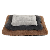 Peluche lavable hiver chaud respirant lit pour animaux de compagnie tapis pour animaux de compagnie chenil solide motif coussin pour chiens chats