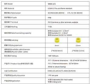 Scatola di Derivazione Impermeabile Premium IP68 M686-2 con 2 Pressacavi per Connessioni Elettriche Esterne - Product Image 6