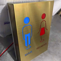 Bâtiment illuminé Mini panneau de signalisation Symbole de toilette unisexe Toilettes Signalisation de bureaux