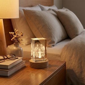 Cubo de Cristal con Cruz de Jesucristo Grabada en 3D con Láser, Pulido a Mano, con Grabado Personalizado, Regalo Religioso Hindú en 3D, Artesanía de Cristal - Product Image 1