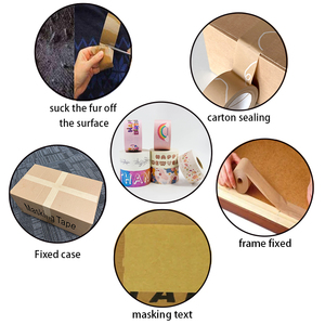 <span class=keywords><strong>2025</strong></span> Sản phẩm mới Waterpoof biểu tượng tùy chỉnh màu đen in nước kích hoạt đóng gói Kraft Băng Giấy - Product Image 6