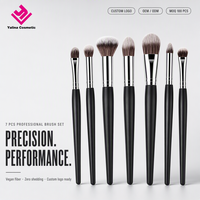 Kit de pinceaux de maquillage personnalisés avec logo d'usine, faible MOQ, pinceaux professionnels en poils naturels, ensemble de pinceaux de maquillage, marque privée