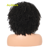 Perruque bandeau bouclée afro de 10 pouces pour femmes noires, sans colle, synthétique, réglable, noir naturel, vente en gros
