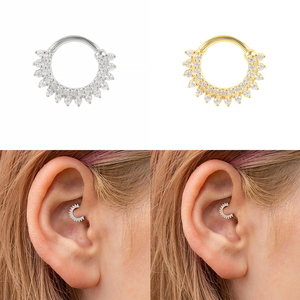 ROXI Anillo de Piercing Quirúrgico para Cartílago de Oreja, Septum y Nariz con Zirconia, de Moda - Product Image 6