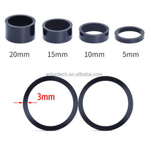 Rondelle de fourche de vélo VTT en fibre de carbone 3K, tissage sergé, finition mate ou brillante, haute résistance et légère - Product Image 4