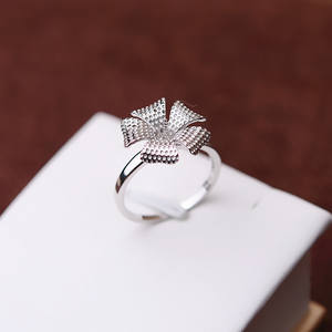 Clearance Processing S925 Silver Heart-Shape Women's <b>Ring</b> with <b>Pearl</b> Semi-Finished Jewelry with Empty Tray Inlaid Accessories - Product Image 1