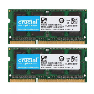 CRUCIAL <span class=keywords><strong>DDR3</strong></span> 4GB <span class=keywords><strong>8GB</strong></span> 1333MHz Memoria <span class=keywords><strong>RAM</strong></span> para computadora portátil SODIMM 204 pines No ECC para productos de computadora en stock - Product Image 2