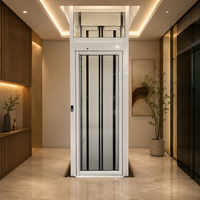Puerta Batiente Eléctrica Dorada de Diseño Moderno para Elevadores, Ideal para Hogares, Villas, Supermercados y Almacenes