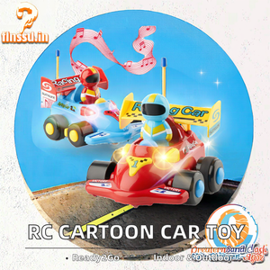 GHD TOYS Voiture de course électrique télécommandée bleue pour enfants, 2 canaux, échelle 1:32, prête à l'emploi intérieur/extérieur, portée de contrôle 10M - Product Image 2