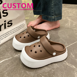 Mode femmes muller chaussures avec talon haut bricolage sabots pour femme personnalisé femmes sabots extérieur en peluche sandales infirmière chaussures - Product Image 2