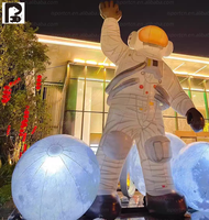 Dekorasyon ve Açık Hava Reklamı için Özel Şişme Uzay Adamı, LED Işıklı Şişme Astronot Modeli