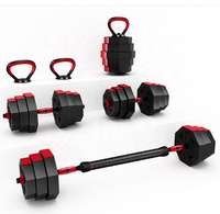 Haltères réglables 20kg, équipement de gymnastique, d'entraînement physique, ciment, kettlebell