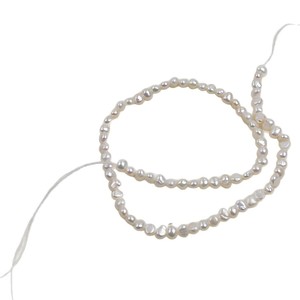 Perles d'eau douce baroques à deux faces de 4-5 mm, naturelles, à forte brillance, trou horizontal, avec dispersion de perles pour la fabrication de bijoux DIY - Product Image 5