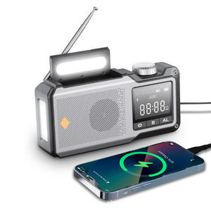 10000mAh Solar Hand-Crank Emergency Radio, IPX3 Waterproof AM/FM/SW Receiver with SOS & Compass for Outdoor - Product Image 2