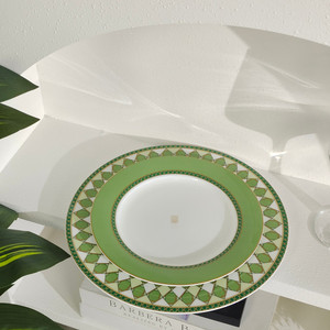 Luxury Moroccan Bulk Elegant White Wedding Band White Blue Charger Ceramic Porcelain Food and Desert Dinner Side Plate - Product Image 3