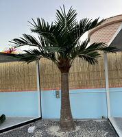 Hohe Kunststoff konservierte Indoor Outdoor große Pflanze künstliche Wasch tonia Fan Palmen für die Dekoration Mini Palme