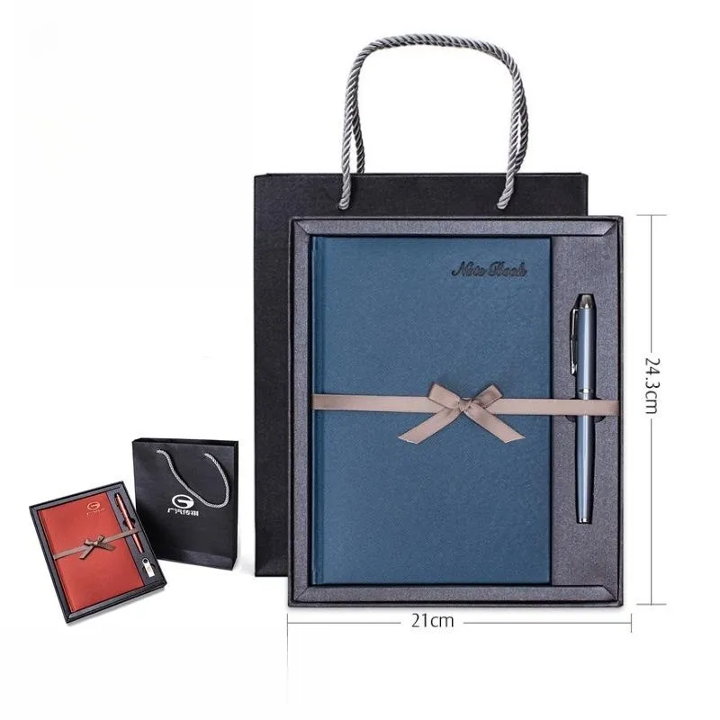 Venta caliente A5 Business Notebook Gift Set Logotipo personalizado Classic Corporate Gift Set Bloc de notas