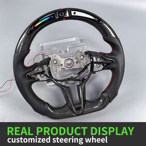 Volante Deportivo de Fibra de Carbono Personalizado con Estilo Moderno y Luces LED para Modelos de Autos <span class=keywords><strong>Hyundai</strong></span> Veloster, Elantra N, I20N, I30N, N-<span class=keywords><strong>Line</strong></span> y Kona N - Product Image 5