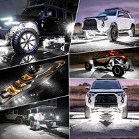 LLevo 6000K Pure White 2400lm 24W Underglow Light Led Rock Lights con arnés de 15 pies
