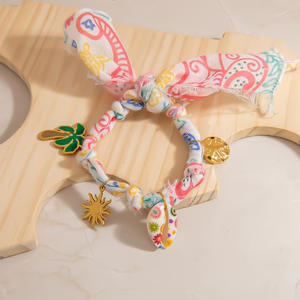 Themed Pendants Colorful Paisley Gold <b>Shell</b> Charms Zinc Alloy Jewelry <b>Bracelet</b> Summer Vacation Style Plant Pattern - Product Image 2