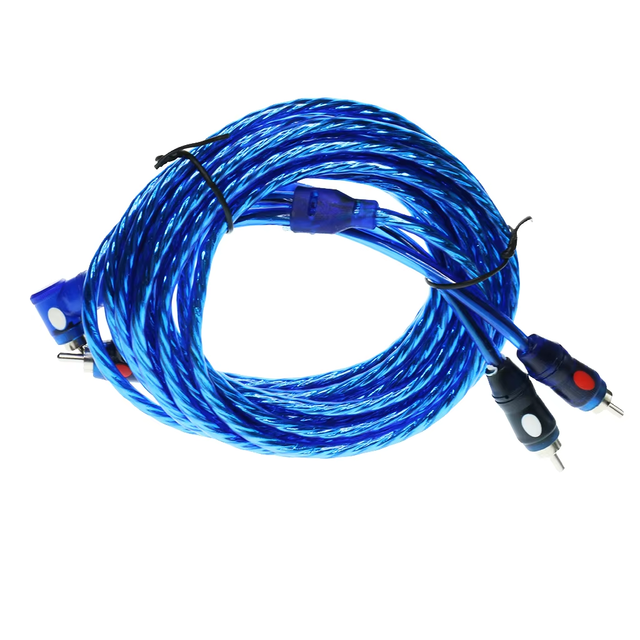 4.5 Meters Pure Copper 2 RCA Male Coaxial Audio Power Cable Green for DVD Player Car Stereo Projector Camera Video Computer