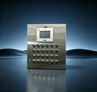Boîtier de distribution antidéflagrant personnalisé, étanche, en acier inoxydable SS 304 SS316, ignifuge EX IIBT4, HMI, indice de protection IP66, 220-630A, 380V, pour gaz