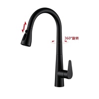 Robinet de cuisine extractible en acier inoxydable 304, pivotant à 360 degrés, anti-éclaboussures, pour évier de cuisine
