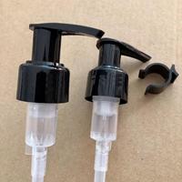 Pompe à lotion noire 24/410 28/410 gauche/droite avec matériau PP et clip en plastique