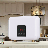 Pemanas air listrik instan tempel dinding Mini, pemanas air listrik instan pemasangan pada dinding Mini 6,5kw 220V sesuai permintaan untuk garasi dapur dan RV