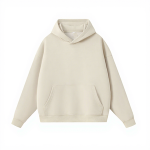 Sudadera con Capucha para Hombre, Color Sólido, Corte Holgado, Felpa Francesa, Estilo Casual para Otoño, Diseño con Bolsillos, Manga Larga - Product Image 3