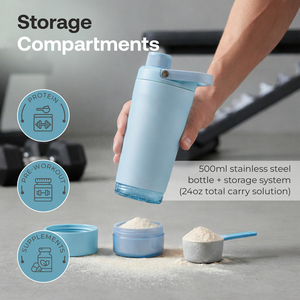 Gobelet isotherme à double paroi en acier inoxydable, tasse de voyage, shaker de protéines sportif – Vente chaude directe usine - Product Image 4