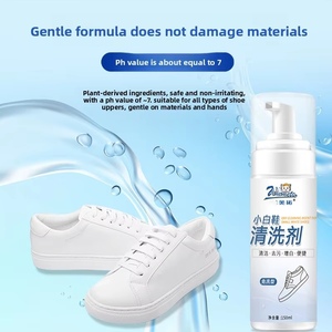 Nettoyant pour chaussures blanches sans eau 150ml, sans rinçage, pour chaussures de sport et de tennis, élimine les <span class=keywords><strong>taches</strong></span> de graisse jaunes, mousse blanchissante, nettoyage à sec - Product Image 2