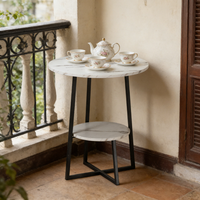 Étagère de rangement à double niveau, table basse, table d'appoint, table basse simple, table d'extrémité