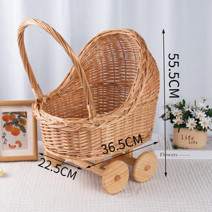 Cesta Colgante Tejida a Mano con Cuerda de Papel en Forma de Cochecito de Bebé para Guardar Juguetes y Alimentos para Niños - Product Image 6