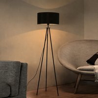 Lampe de table design moderne lampe sur pied de décoration lin tissu trépied lampadaire en métal pour hôtel salle de lecture chambre à coucher