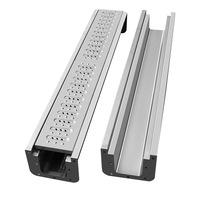 Caniveau de drainage en acier inoxydable sur mesure 304 316L, surface brossée, drainage industriel