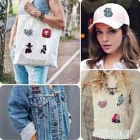 En gros, patchs brodés de personnages animés K-pop, patchs brodés de luxe motif fille mignonne, patch thermocollant motif chat pour vêtements et chapeaux