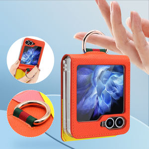 VIETAO-colorido PU cuero Z <span class=keywords><strong>Flip</strong></span> 6 funda de teléfono con ranura para tarjeta RFID para <span class=keywords><strong>Samsung</strong></span> Galaxy Z <span class=keywords><strong>Flip</strong></span> 6 <span class=keywords><strong>Z5</strong></span> Z4 Z3 funda con dedo anular - Product Image 3