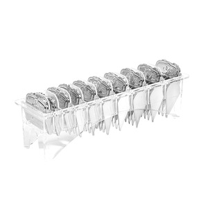 Ensemble de 10 peignes à cheveux réglables en argent pour hommes, usage domestique, métal argenté - Product Image 3
