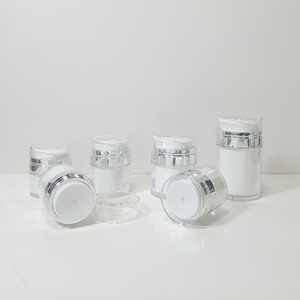 15ml 30ml 50ml Airless Pump <b>Jar</b> 30g 50g Cosmetic Container Empty White Airless <b>Jar</b> with Lids Round for Cream Lotion <b>Plastic</b> <b>Jar</b> - Product Image 4